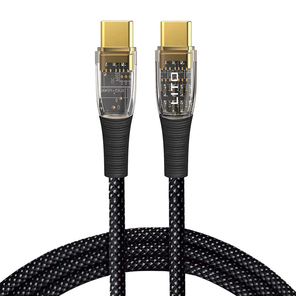 Cavo Dati e Ricarica USB-C - USB-C Lito LD01, 60W, 1.2m, Nero - immagine 1