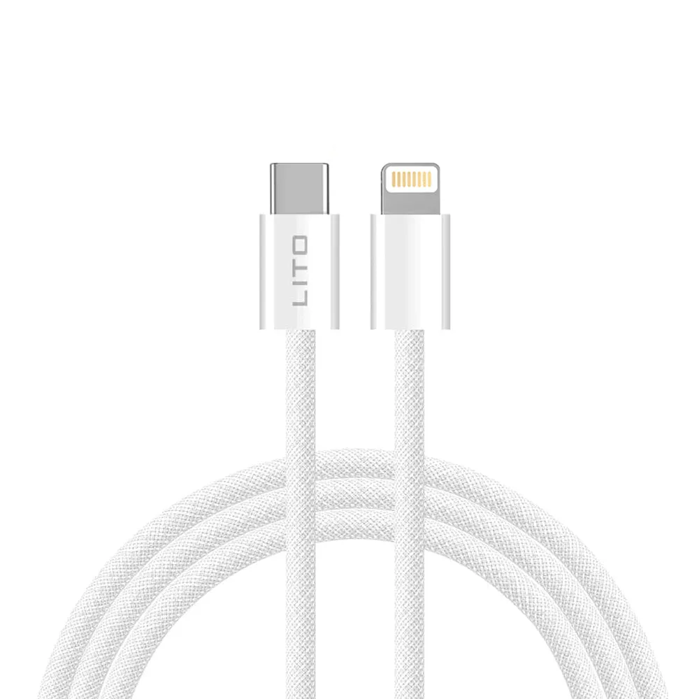 Cavo Dati e Ricarica USB-C - Lightning Lito LD04CL, 27W, 1m, Bianco - immagine 1