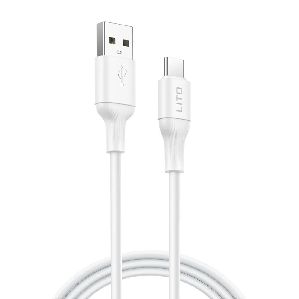 Cavo Dati e Ricarica USB-A - USB-C Lito LD06T, 18W, 1m, Bianco - immagine 1