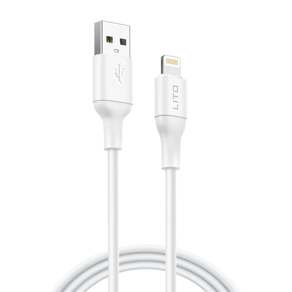 Cavo Dati e Ricarica USB-A - Lightning Lito LD06L, 18W, 1m, Bianco - immagine 1