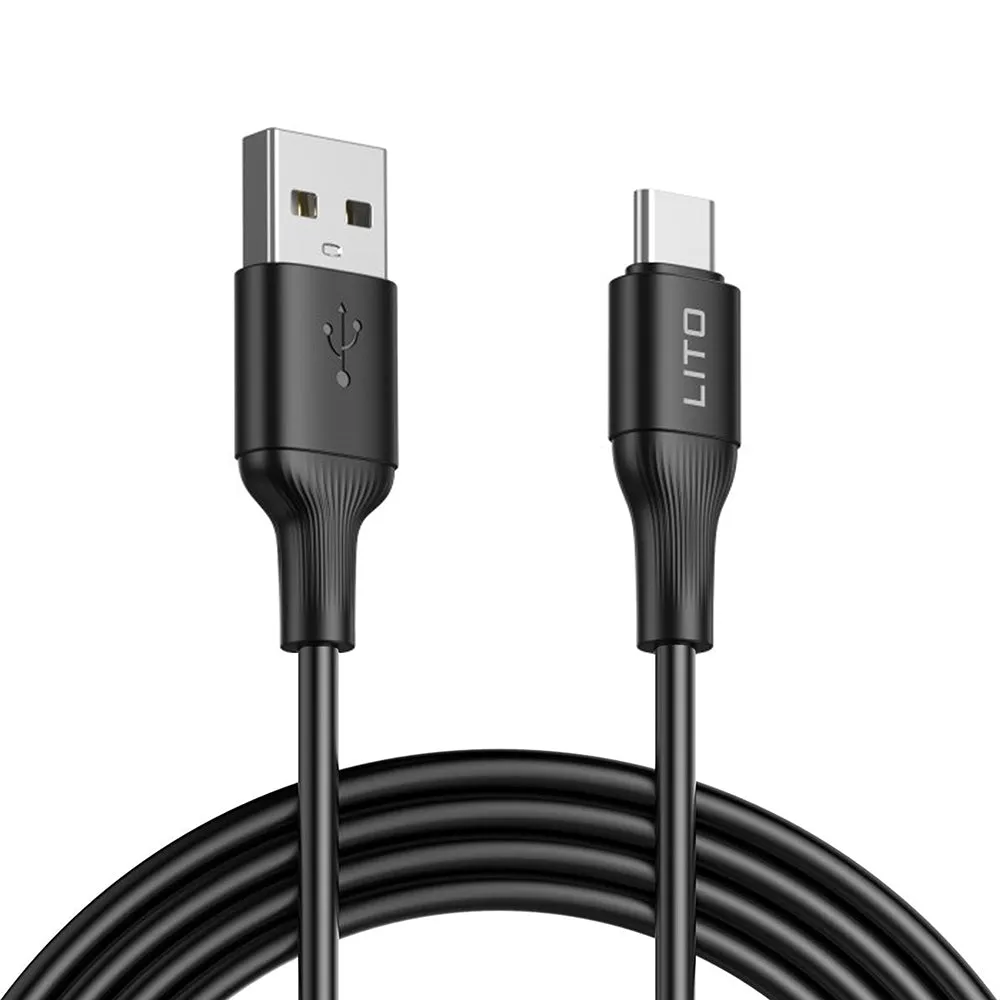 Cavo Dati e Ricarica USB-A - USB-C Lito LD06T, 18W, 1m, Nero - immagine 1