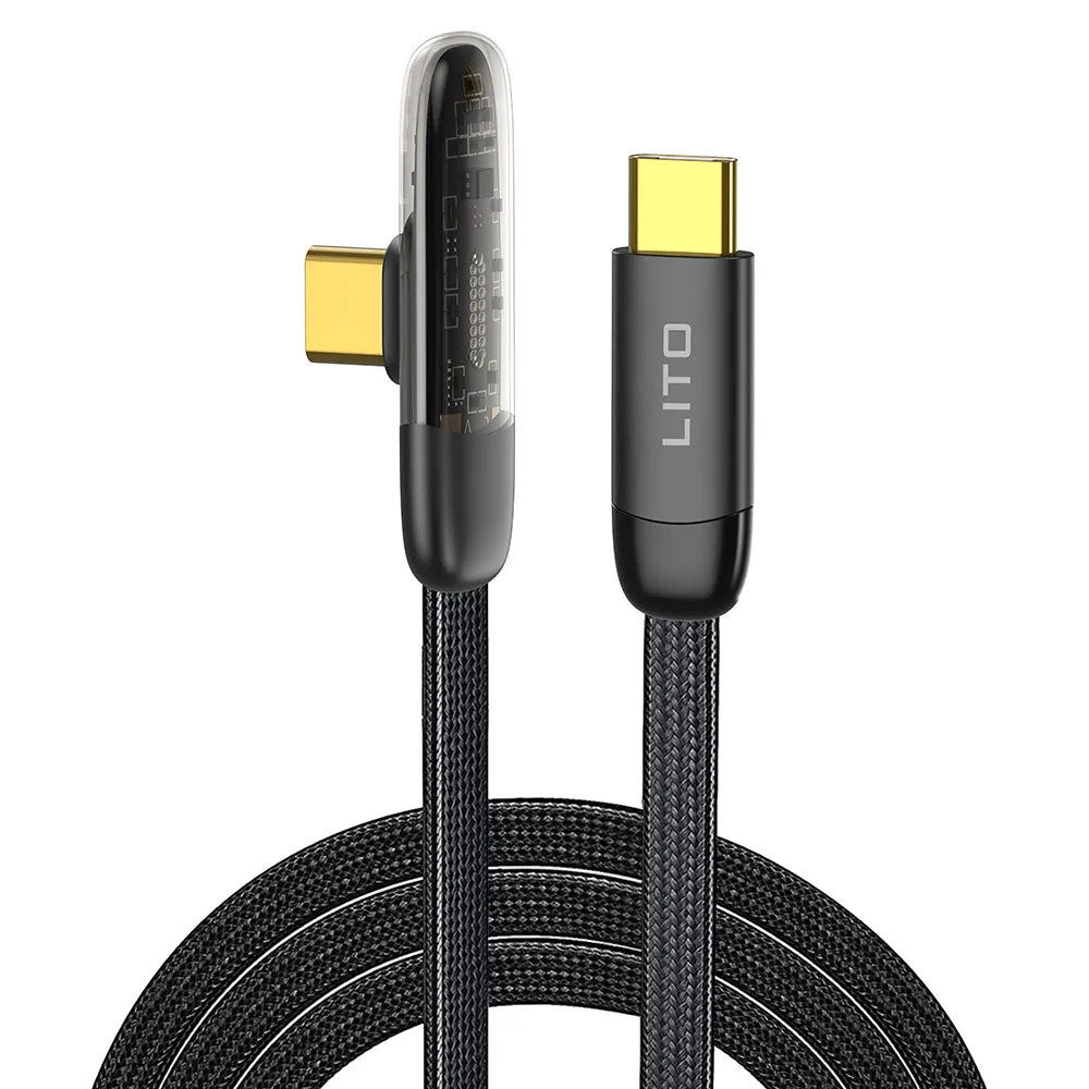 Cavo Dati e Ricarica USB-C - USB-C Lito LD11CC, 60W, 1m, Nero - immagine 1