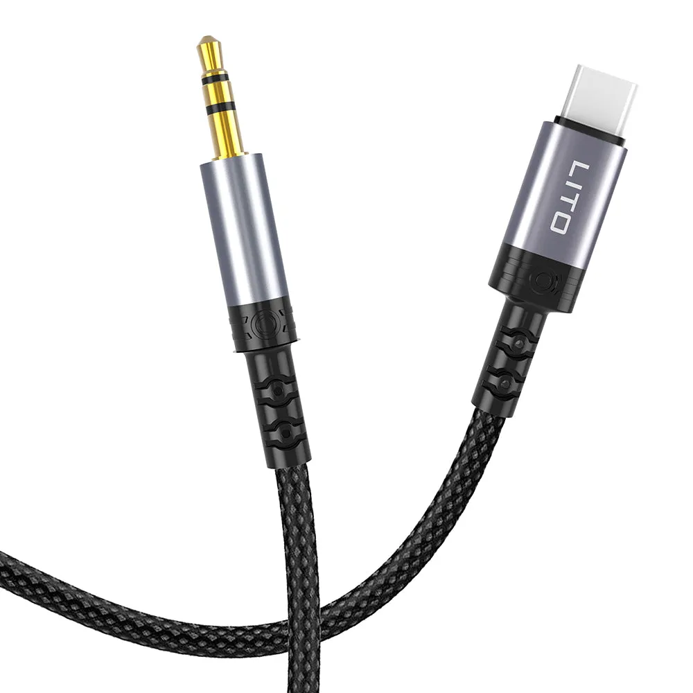Cavo Audio USB-C - 3.5mm Lito LA01T, 1m, Nero - immagine 1