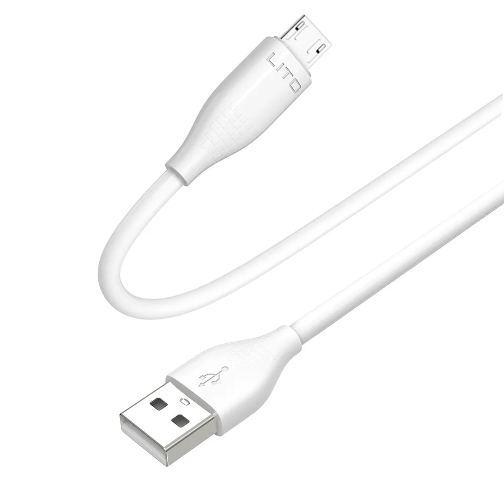 Cavo Dati e Ricarica USB-A - microUSB Lito LD03V, 18W, 1m, Bianco - immagine 1