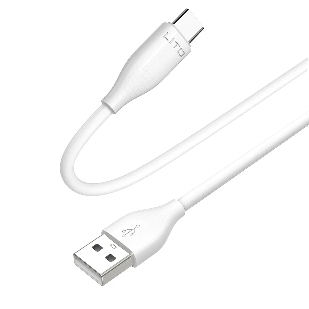 Cavo Dati e Ricarica USB-A - USB-C Lito LD03T, 18W, 1m, Bianco - immagine 1