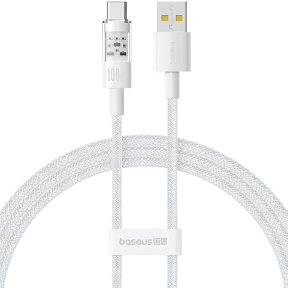 Cavo Dati e Ricarica USB-A - USB-C Baseus Gem, 100W, 1m, Bianco P10373002211-00 - immagine 1