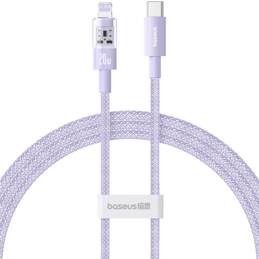 Cavo Dati e Ricarica USB-C - Lightning Baseus Gem, 20W, 1m, Viola P10373001511-00 - immagine 1