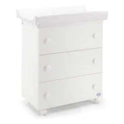 Bagnetto fasciatoio 3 cassetti (76x45x90cm) TRIS Bianco 053300N - immagine 1
