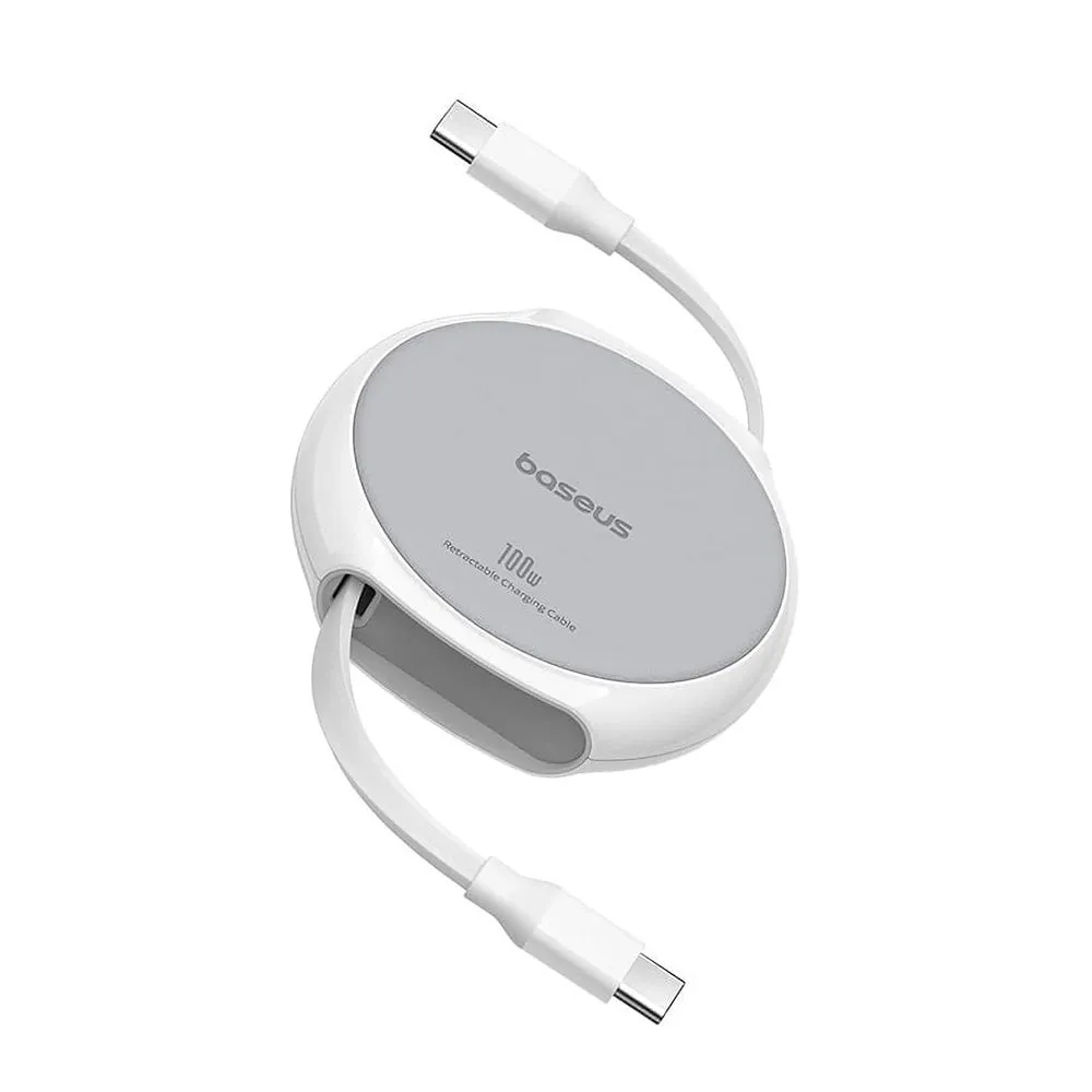 Cavo Dati e Ricarica USB-C - USB-C Baseus Pathfinder Retrattile, 100W, 1m, Bianco P10368400211-00 - immagine 1