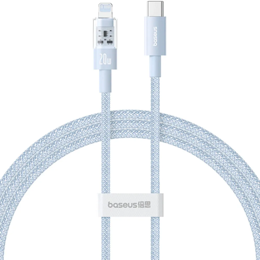Cavo Dati e Ricarica USB-C - Lightning Baseus Gem, 20W, 2m, Blu P10373001311-01 - immagine 1