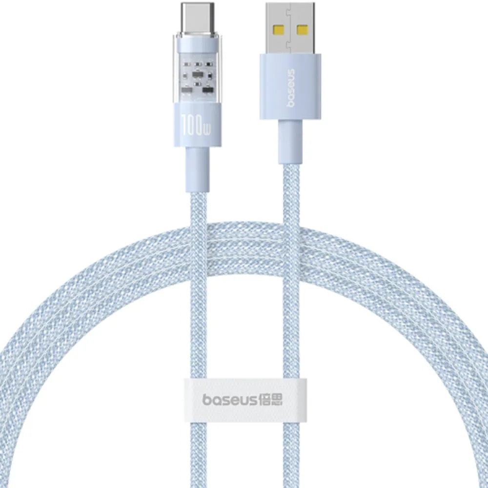 Cavo Dati e Ricarica USB-A - USB-C Baseus Gem, 100W, 2m, Blu P10373002311-01 - immagine 1