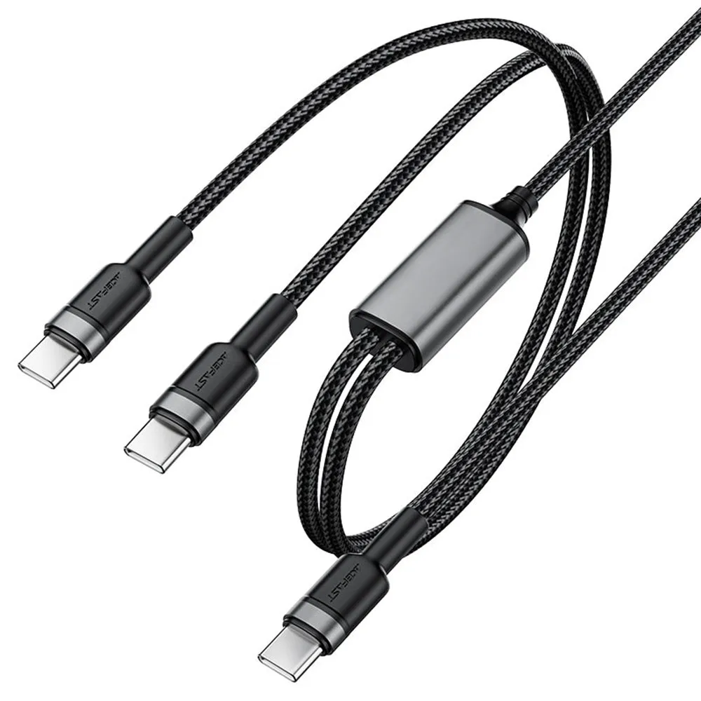 Cavo Dati e Ricarica USB-C - 2 x USB-C Acefast C22-02, 100W, 1.25m, Nero - immagine 1