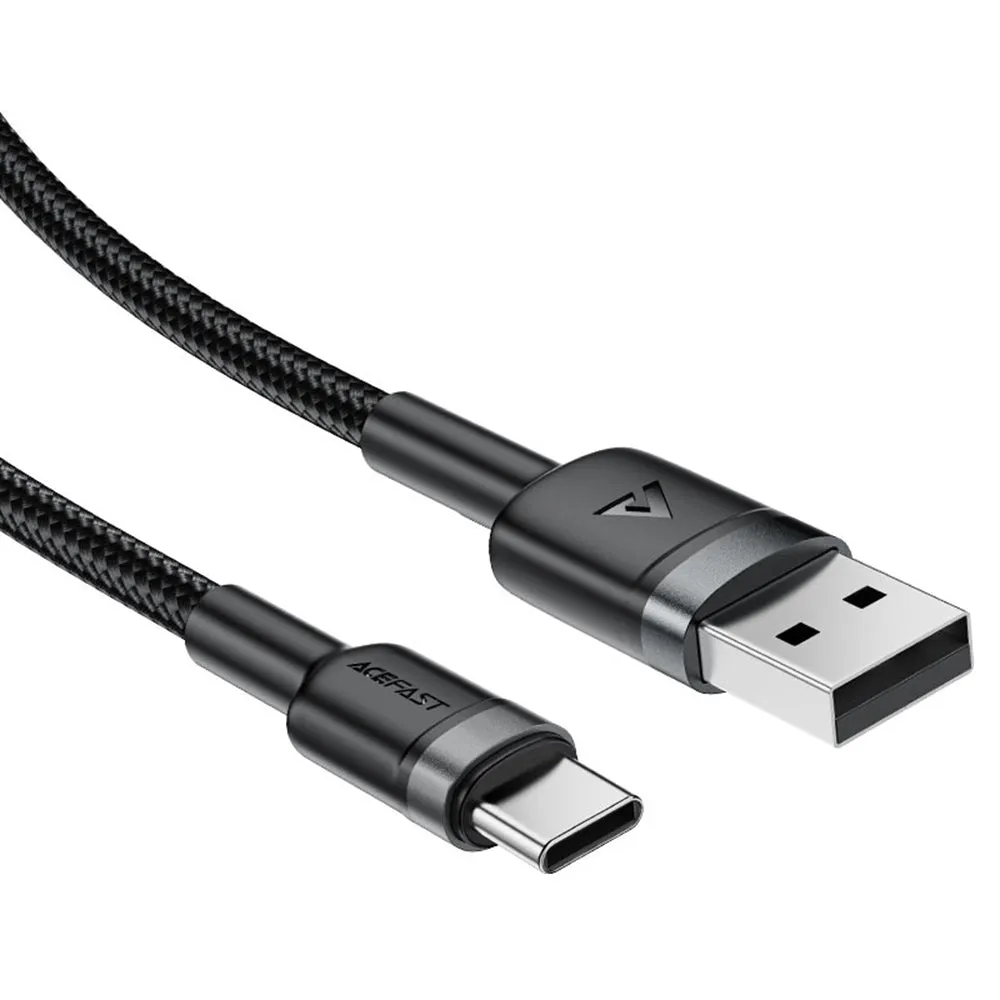 Cavo Dati e Ricarica USB-A - USB-C Acefast C22-04, 18W, 1.2m, Nero - immagine 1