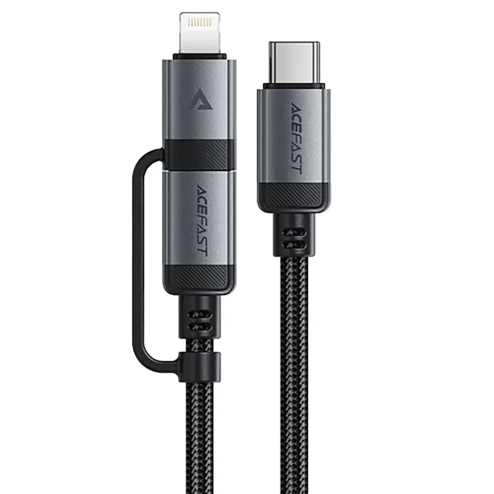 Cavo Dati e Ricarica USB-C - Lightning / USB-C Acefast C20-01, 60W, 1.2m, Nero - immagine 1