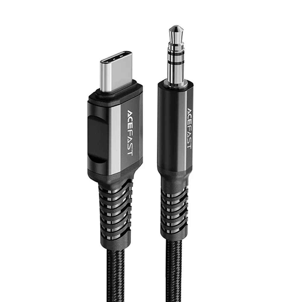 Cavo Audio USB-C - 3.5mm Acefast C1-08, 1.2m, Nero - immagine 1