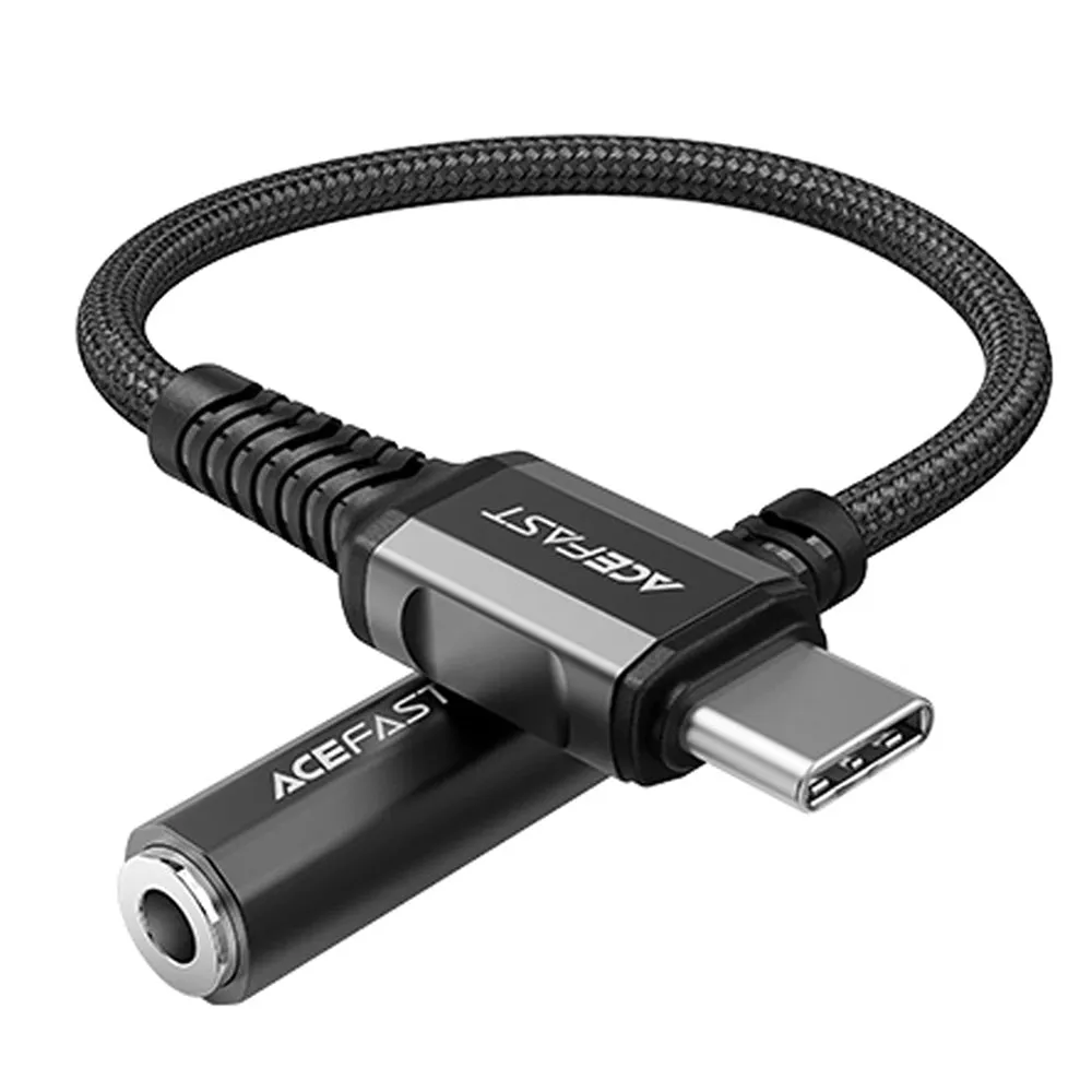 Adattatore Audio USB-C - 3.5mm Acefast C1-07, Nero - immagine 1