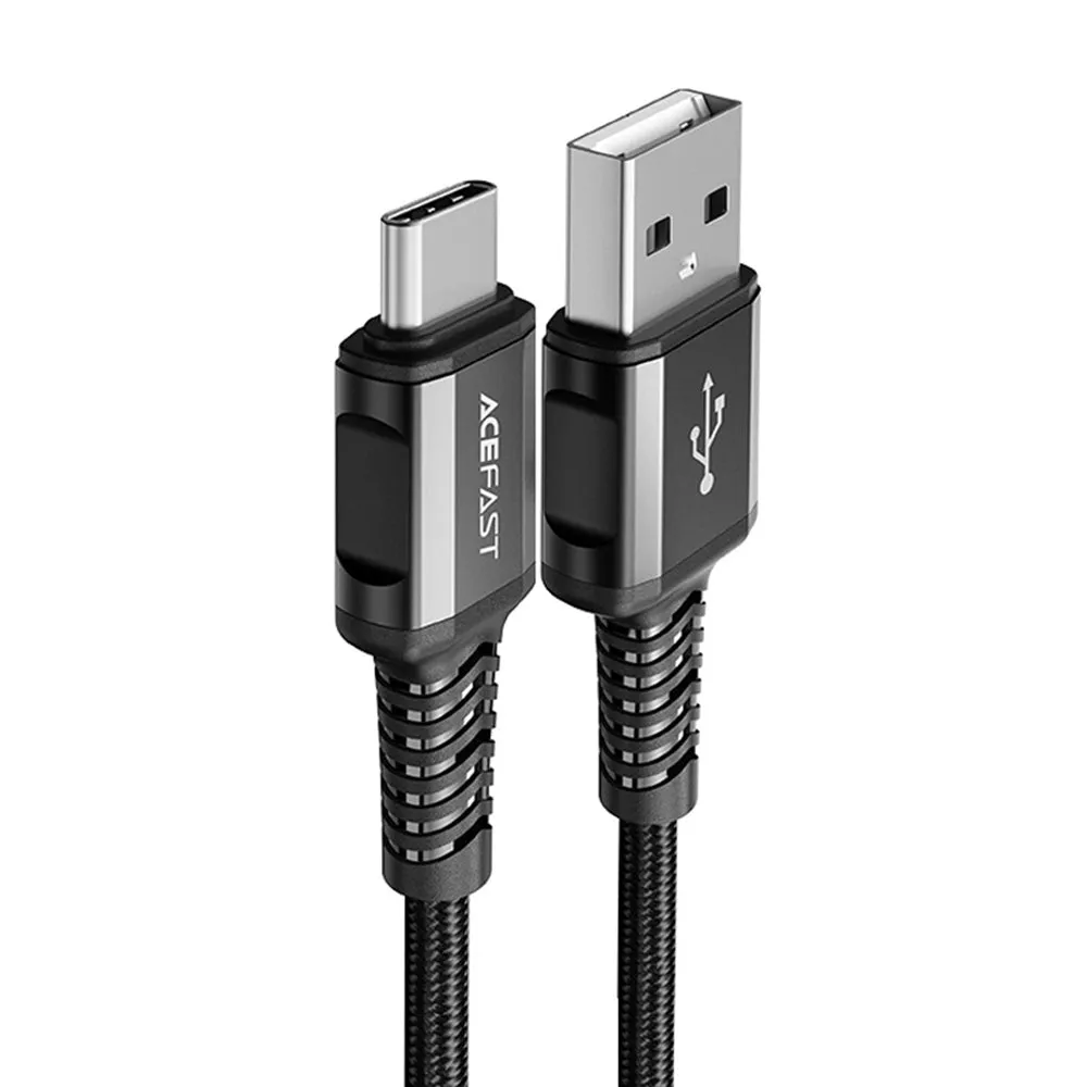 Cavo Dati e Ricarica USB-A - USB-C Acefast C1-04, 18W, 1.2m, Nero - immagine 1