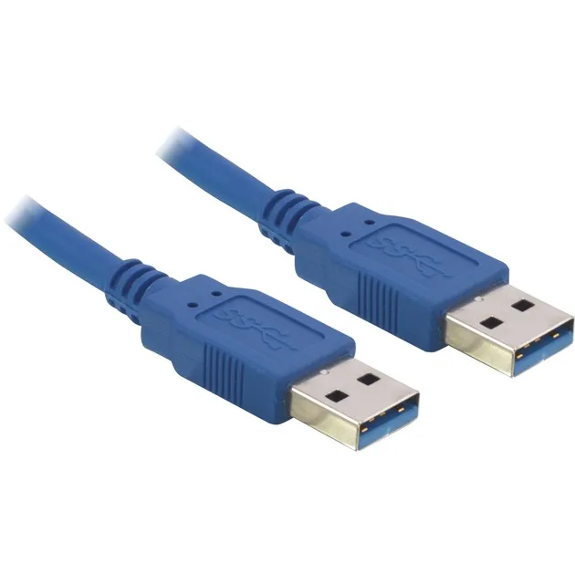 USB 3.0-A male/male - 1m cavo USB USB A Blu - immagine 1