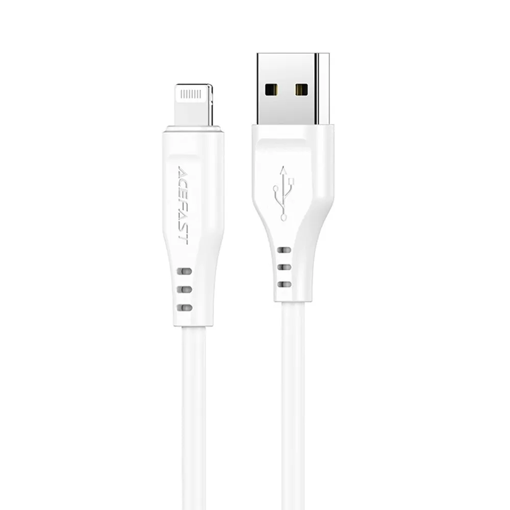 Cavo Dati e Ricarica USB-A - Lightning Acefast C3-02, 18W, 1.2m, Bianco - immagine 1