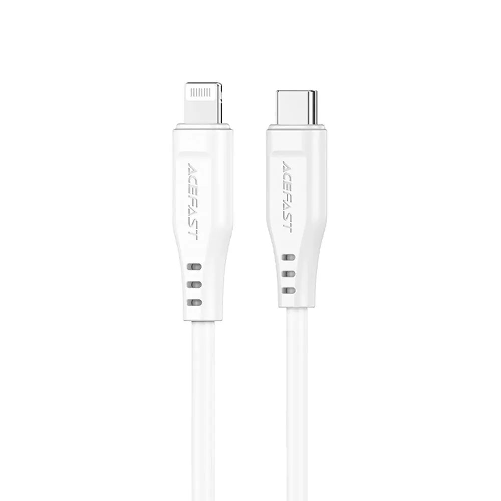 Cavo Dati e Ricarica USB-C - Lightning Acefast C3-01, 30W, 1.2m, Bianco - immagine 1