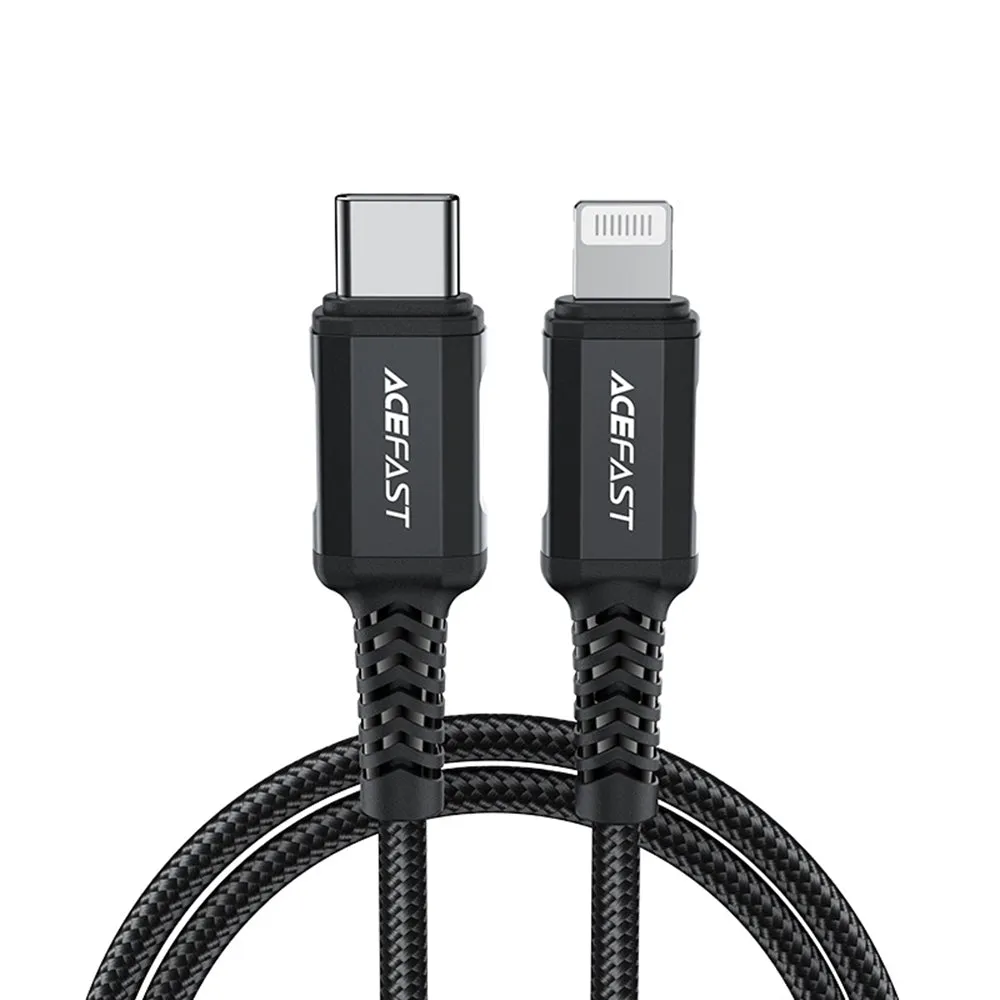 Cavo Dati e Ricarica USB-C - Lightning Acefast C4-01, 30W, 1.8m, Nero - immagine 1
