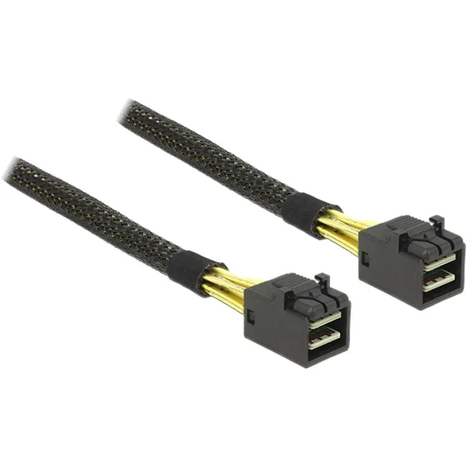0.5m, Mini SAS HD x 4 SFF 8643 0,5 m Nero, Cavo - immagine 1