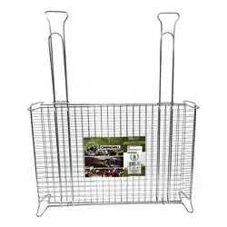 Griglia barbecue rete doppia con piedi acciaio (60x40cm) Cromo lucido A14060 - immagine 1
