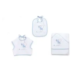 Set bavaglini 3 pz BEAR Azzurro 15 5020 102 - immagine 1