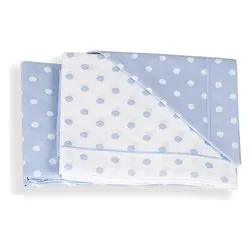 Set lenzuola lettino completo 3 pz POIS Azzurro 020 1005 002 - immagine 1