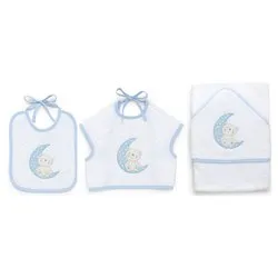 Set bavaglini 3 pz MOON Azzurro 15 5020 402 - immagine 1