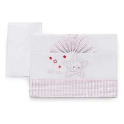 Set lenzuola lettino completo 3 pz STAR Rosa 15 2010 201 - immagine 1