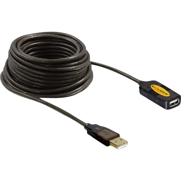 82446 cavo USB 10 m USB 2.0 USB A Nero, Cavo di prolunga - immagine 1