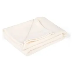 Coperta lettino tessuto pile 100% poliestere (145x110cm) Avorio 020 2150 06 - immagine 1