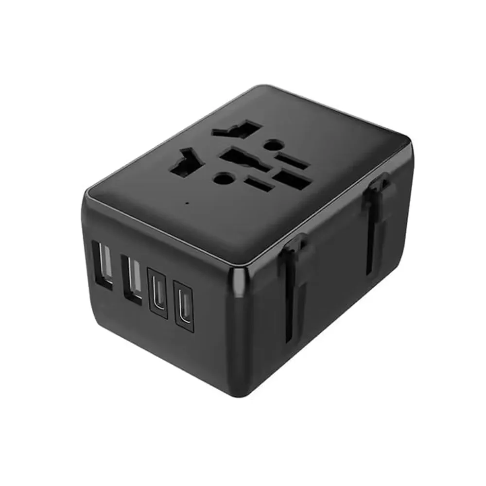 Caricabatterie da Rete Techsuit HHT203A Travel, 20W, 3A, 2 x USB-A - 2 x USB-C, Nero - immagine 1
