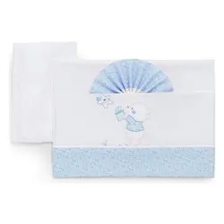 Set lenzuola culla carrozzina 3 pz BEAR Azzurro 15 3010 102 - immagine 1