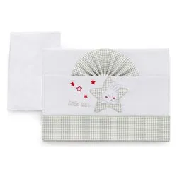 Set lenzuola culla carrozzina 3 pz STAR Avorio 15 3010 206 - immagine 1