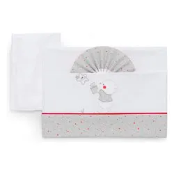Set lenzuola culla carrozzina 3 pz BEAR Grey 15 3010 108 - immagine 1
