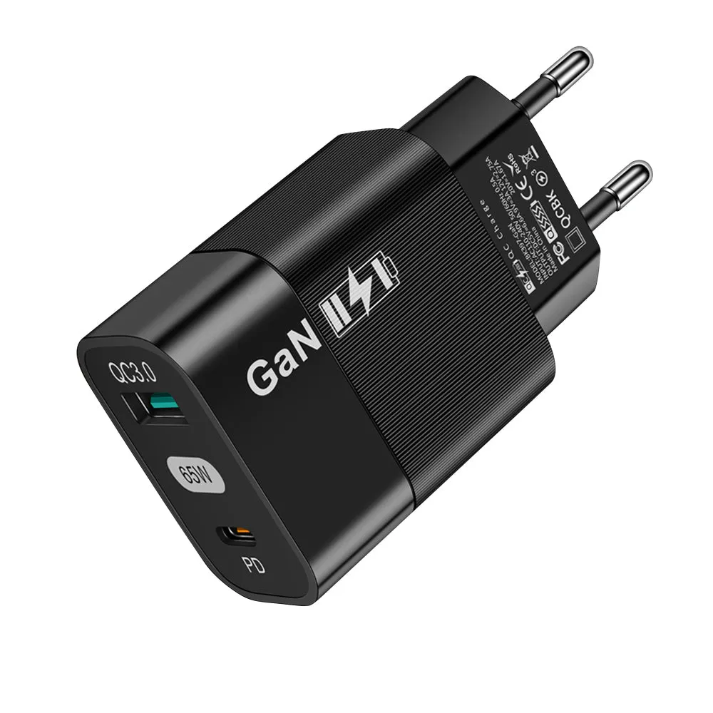 Caricatore da rete Techsuit CHPD131, 33W, 6.6A, 1 x USB-A - 1 x USB-C, Nero - immagine 1