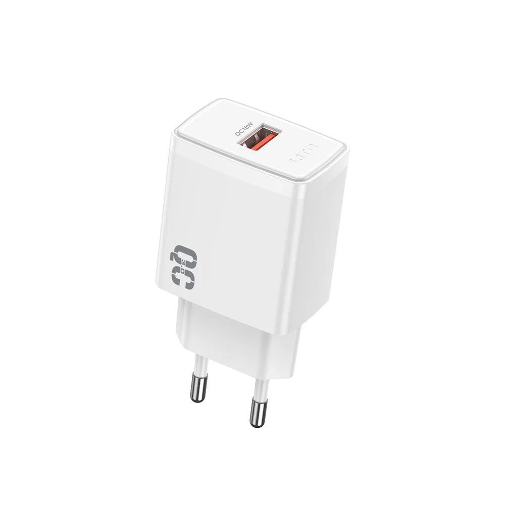 Caricabatterie da Rete Lito LC08, 18W, 3A, 1 x USB-A, Bianco - immagine 1