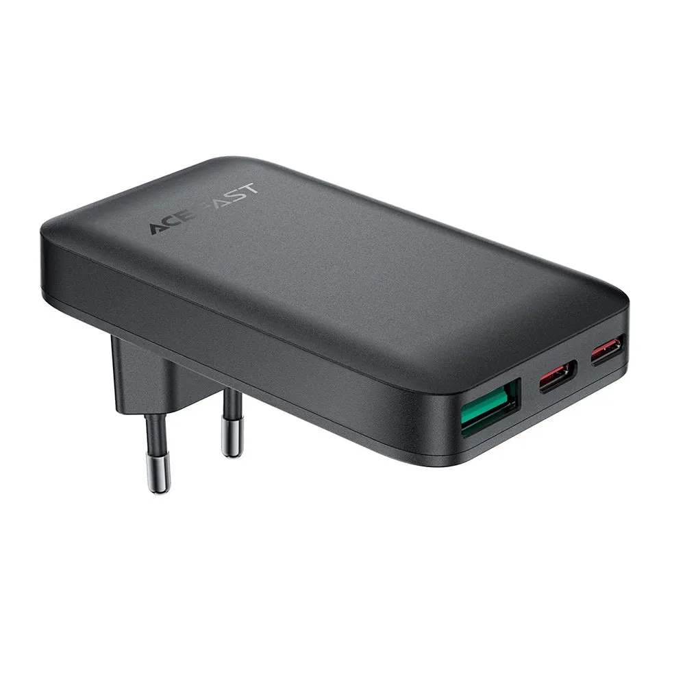 Caricabatterie Retea Acefast A100, 65W, 3.25A, 1 x USB-A - 2 x USB-C, Nero - immagine 1
