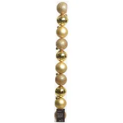 Set palline albero Natale (10pz-6cm) Plastica Gold 9020170 - immagine 1
