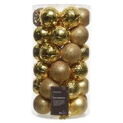 Set palline albero Natale (37pz-6cm) Plastica Gold 9020800 - immagine 1