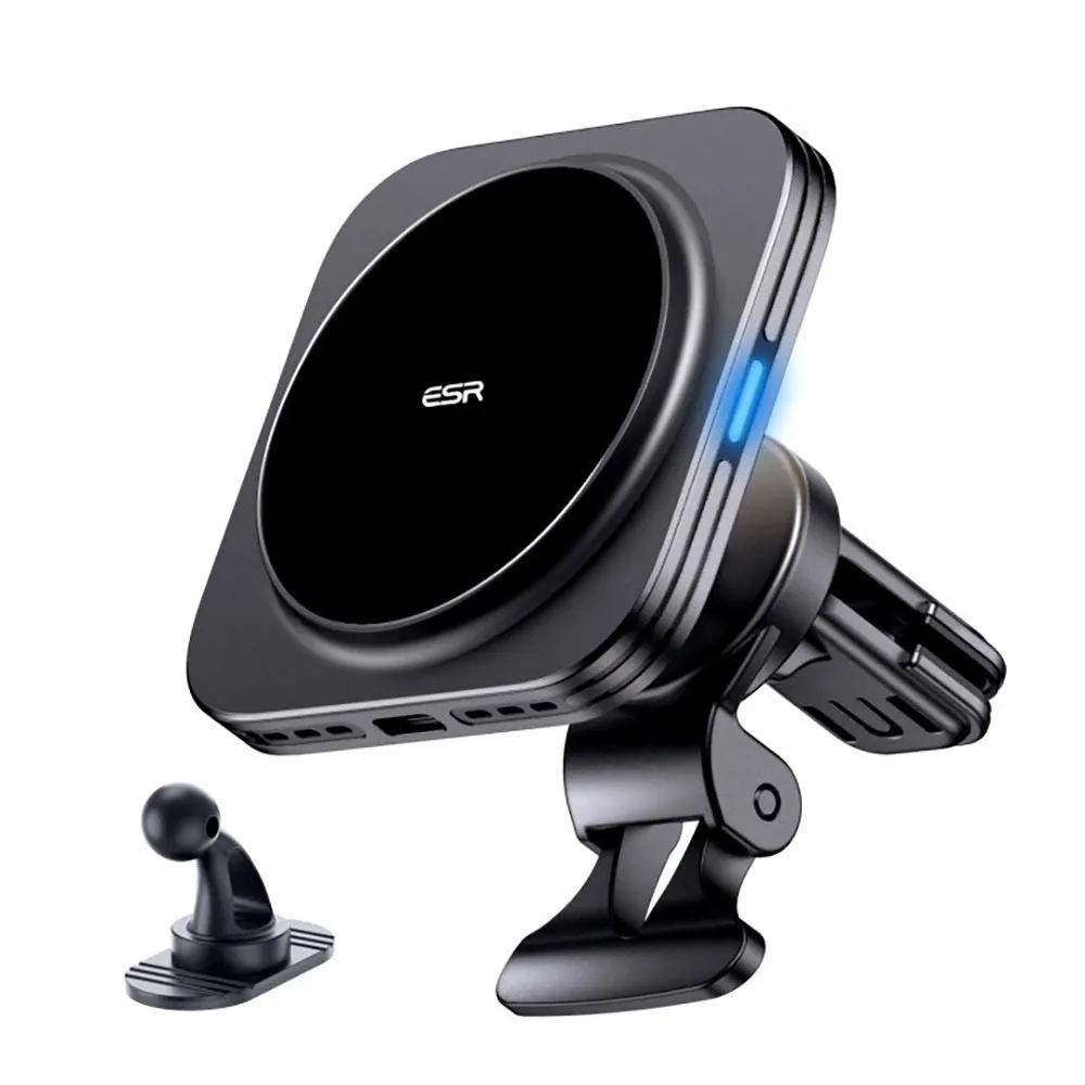 Caricabatterie Auto Wireless ESR HaloLock Vent, 15W, 1.67A, Nero - immagine 1