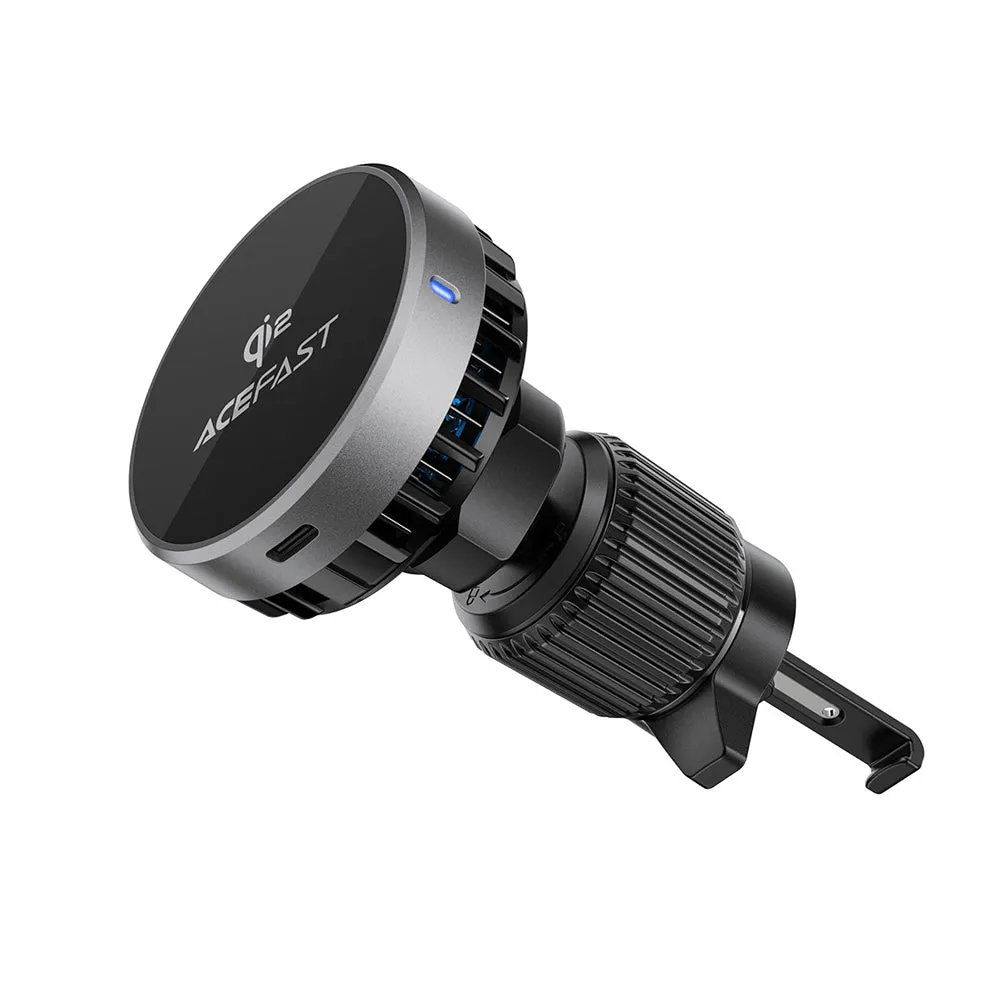 Caricabatterie Auto Wireless Acefast D40, 15W, 1.67A, Grigio - immagine 1