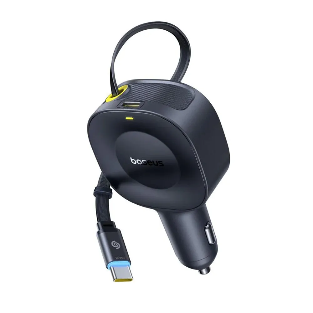 Caricabatterie Auto con Cavo USB-C Baseus PrimeTrip VR2, 30W, 3A, 1 x USB-C, Nero C0206400 - immagine 1