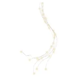 Filo Silver 320 luci - MICROLED Bianco caldo (1 + 5 mt) Fascio 16 fili Luce fissa IP44 497007 - immagine 1