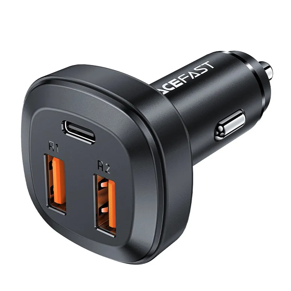 Caricabatterie Auto Acefast B9, 66W, 5A, 2 x USB-A - 1 x USB-C, Nero - immagine 1