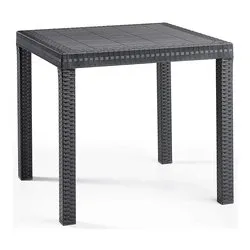 Tavolo da esterno polipropilene DALLAS Fisso Antracite (80x80cm) 9096 4 - immagine 1