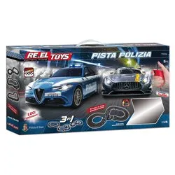 Playset Pista 3 in 1 turbo ( Elettrica 220-230V ) POLIZIA 0906 - immagine 1