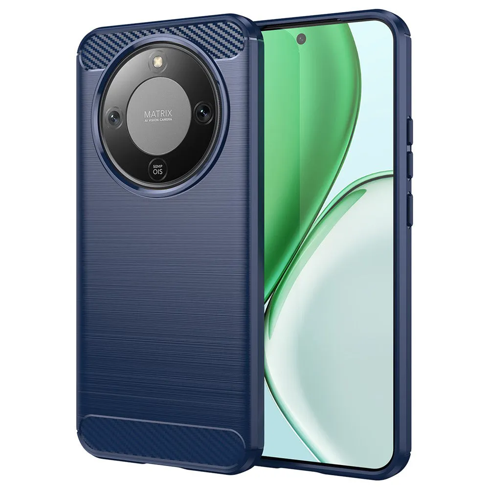Custodia per Honor Magic8 Lite, Techsuit, Carbonio, Blu - immagine 1